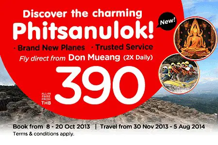 Air Asia Bangkok Phitsanulok good deal air-asia-bkk-phitsanulok