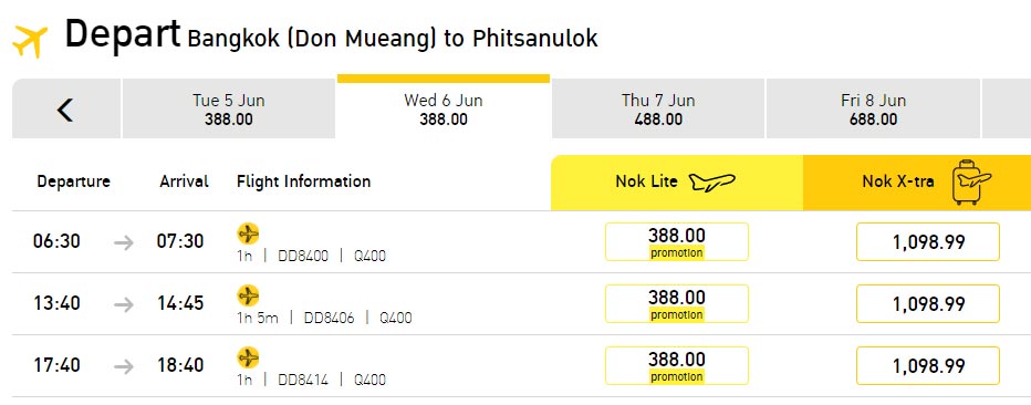 avion bangkok phitsanulok 10 euros