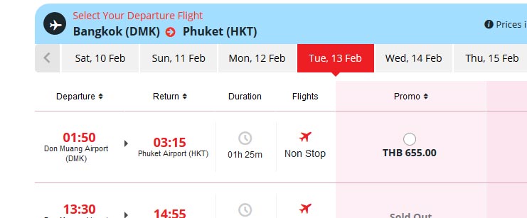 avion pas cher phuket