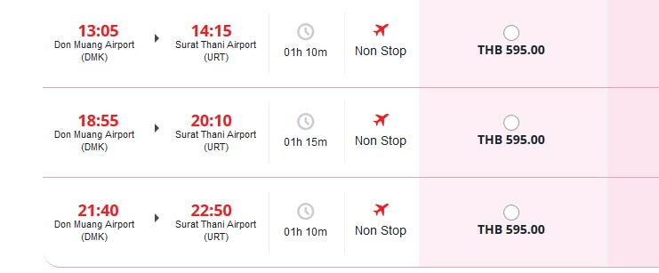 avion pas cher surat thani