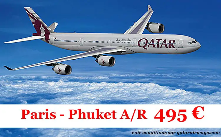 billet avion aps cher paris - phuket aller retour