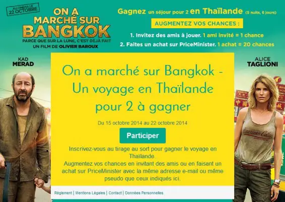 gagner voyage Thailande