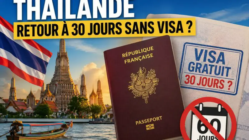Thaïlande : vers la fin des 60 jours sans visa et plus que 57 pays ayant droit de venir sans visa