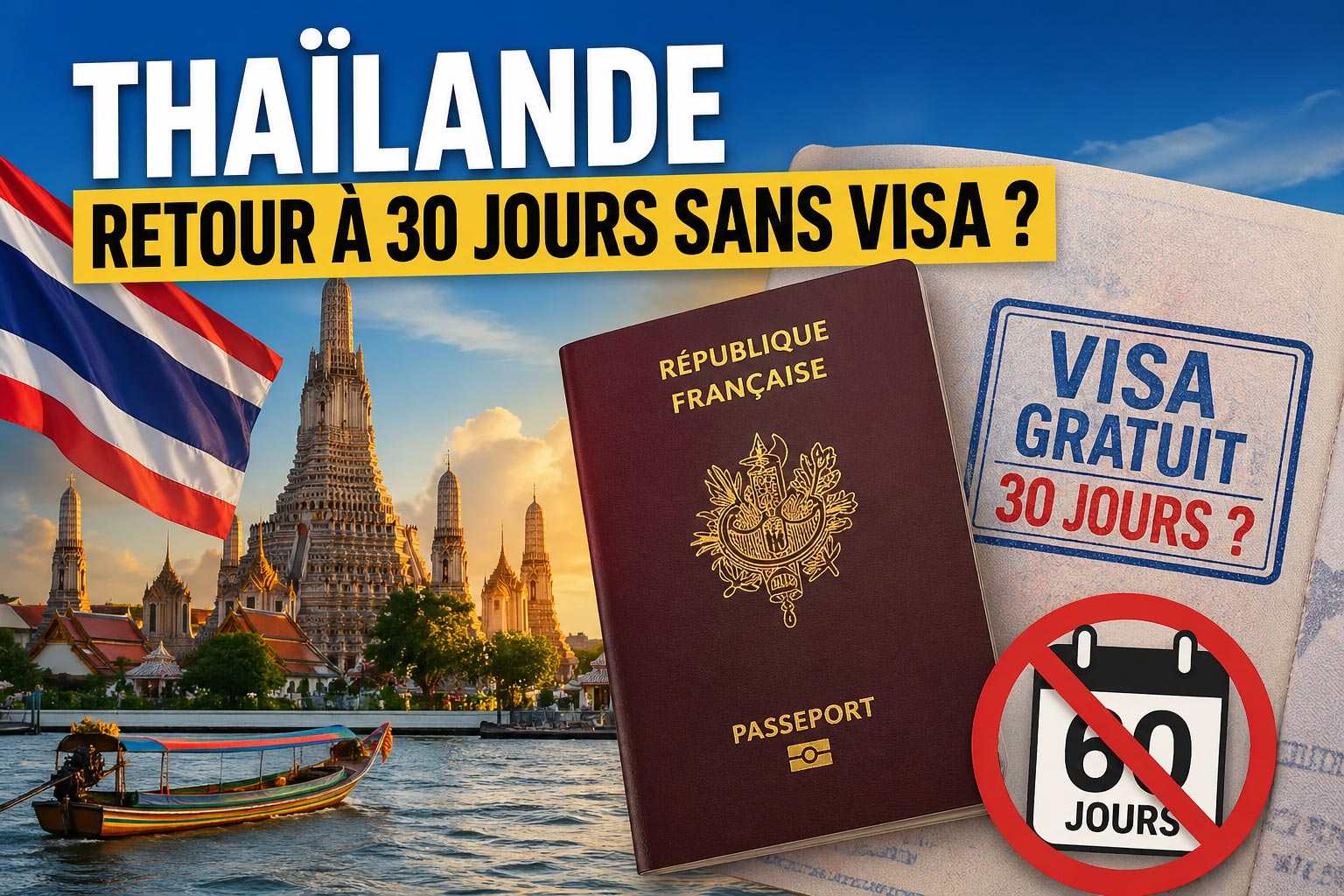 thaïlande : vers la fin des 60 jours sans visa et plus que 57 pays ayant droit de venir sans visa