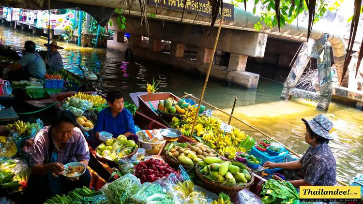 marché flottant Bangkok