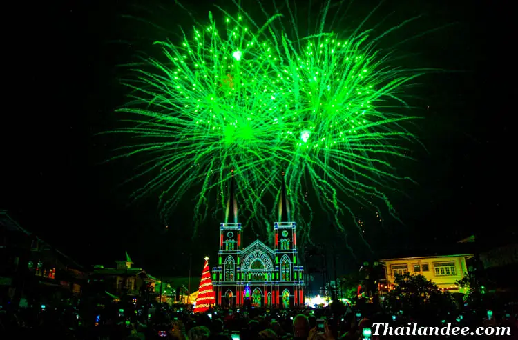 fireworks christmas thailand