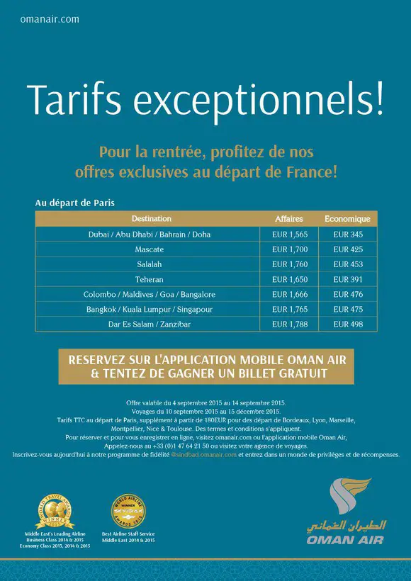 promotion vol thailande