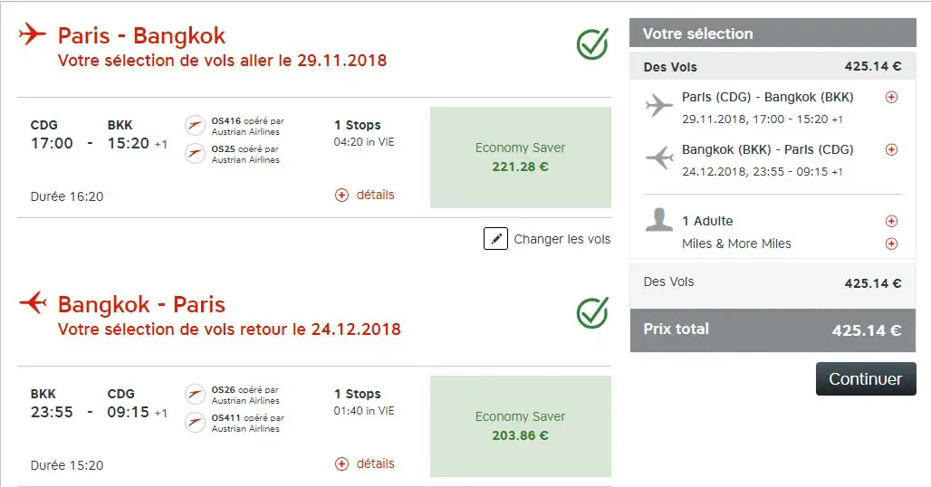 vol aller-retour paris bangkok pas cher