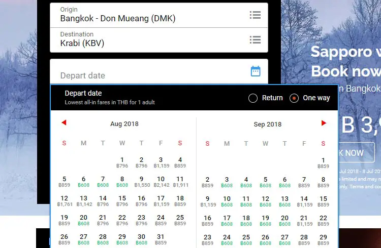 tarifs reduit avion thailande
