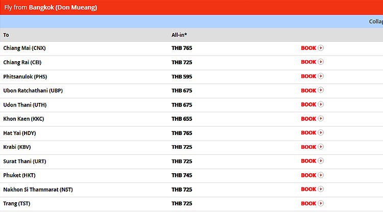 prix avion thailande