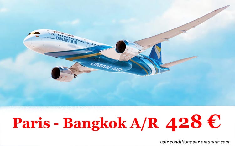 promo avion paris bangkok 428 euros