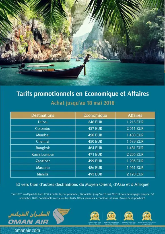 promo avion oman air