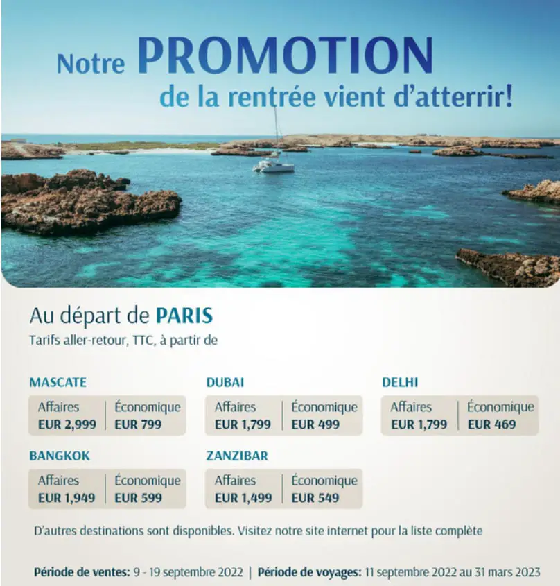 promo avion thailande oman air