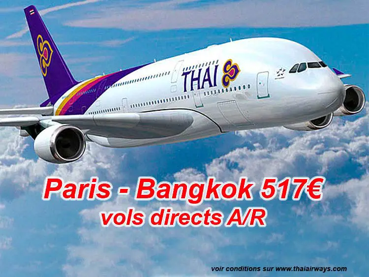 avion pas cher thailande