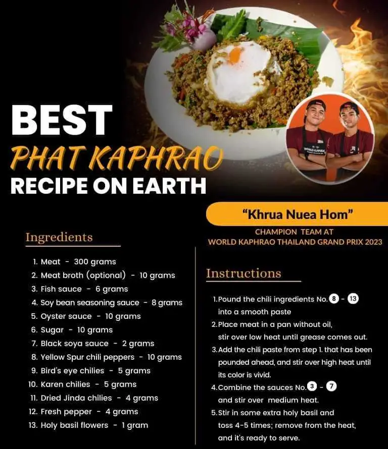 recette du meilleur pad krapao thai du monde