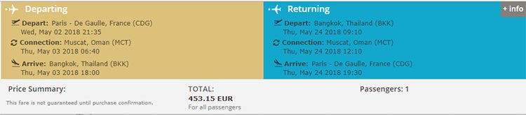 promo vol pas cher france thailande