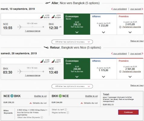 billet avion pas cher nice bangkok