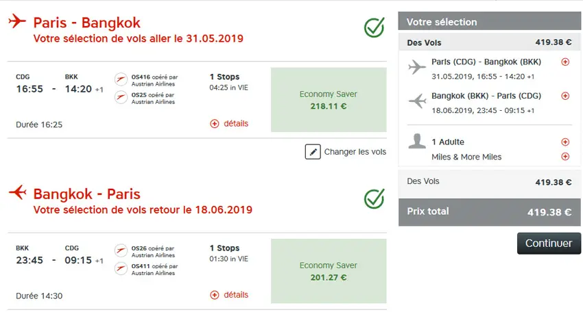 billets avion pas cher thailande