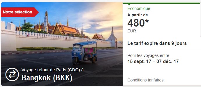 vols paris bangkok 479 euros