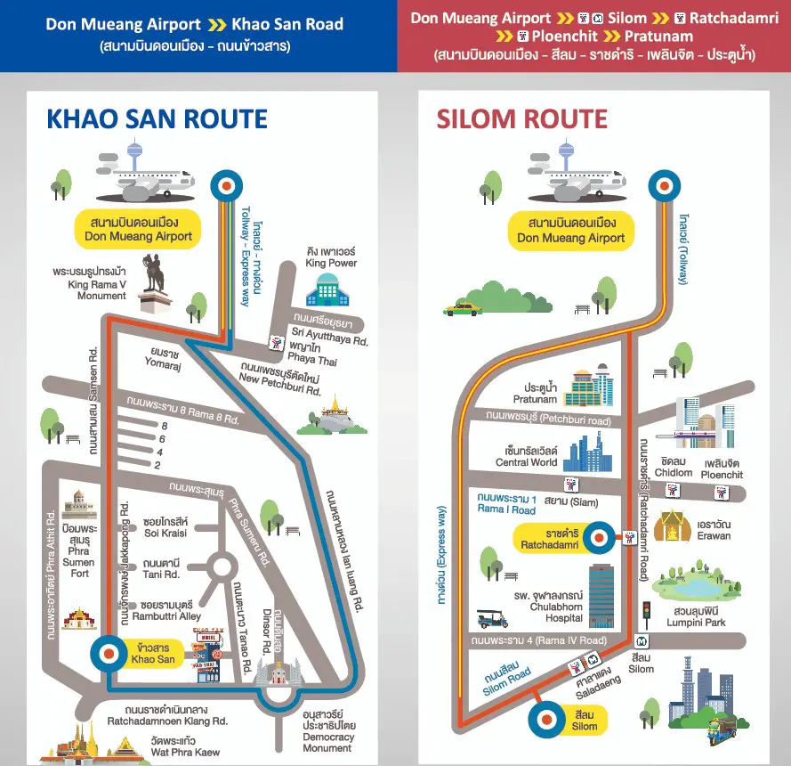 horaires limo bus suvarnabhumi don muang khao san road