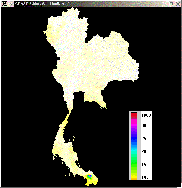 carte pluies thailande fevrier