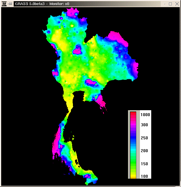thailand rainfall map july