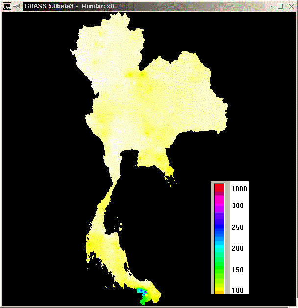 thailand rainfall map march