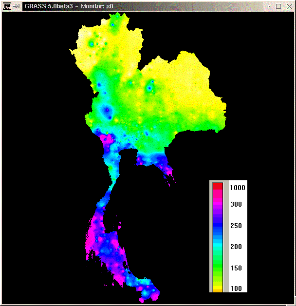 carte pluies thailande octobre